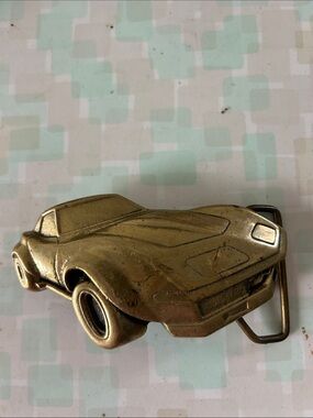 VTG  1978    BARON   CORVETTE   SOLID BRASS    BELT BUCKLE   # 6065 D